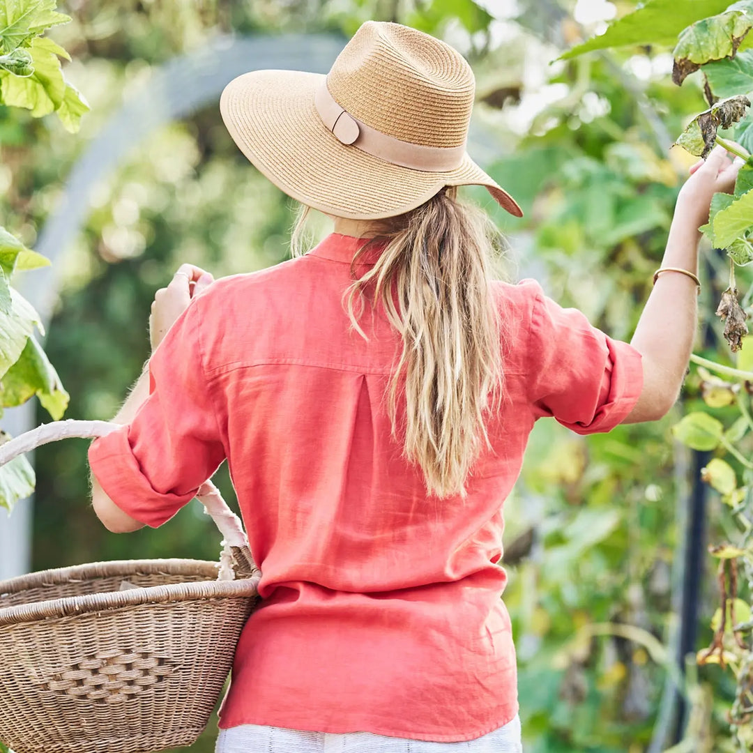 360FIVE Everyday Hat - Butterfly Design Paardenstaart Fedora Tuinieren Dameshoed met Brede Rand