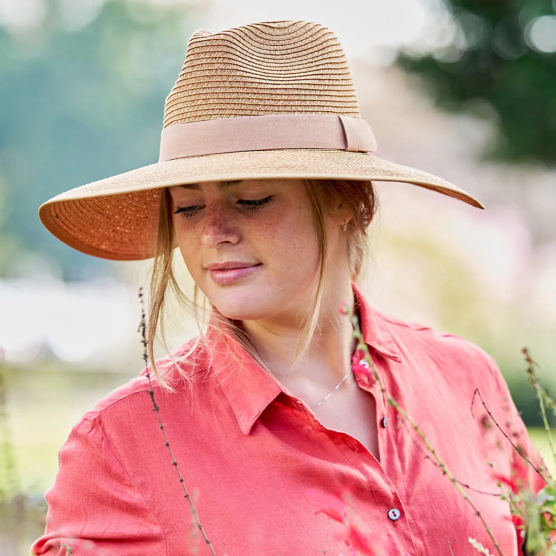 360FIVE Everyday Hat - Butterfly Design Paardenstaart Fedora Tuinieren Dameshoed met Brede Rand
