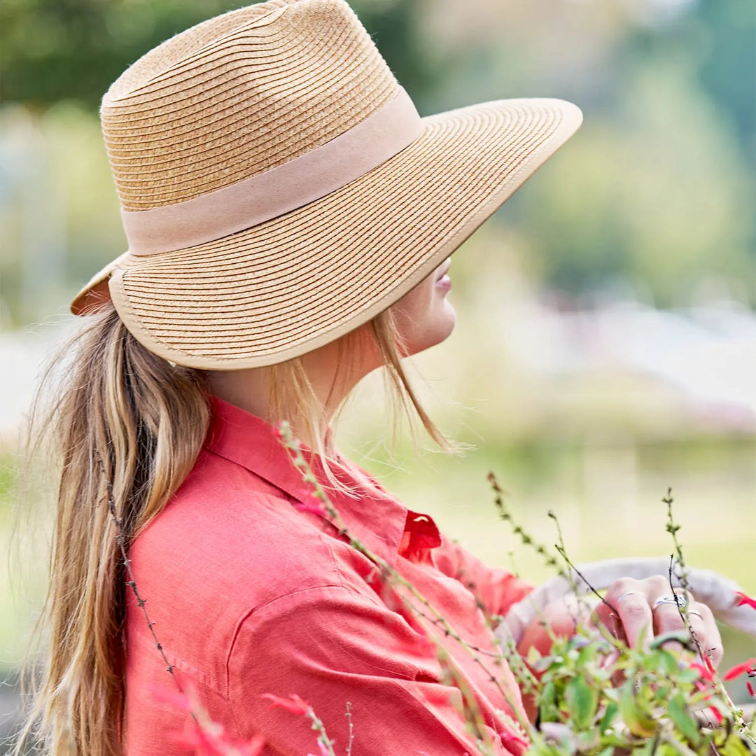 360FIVE Everyday Hat - Butterfly Design Paardenstaart Fedora Tuinieren Dameshoed met Brede Rand