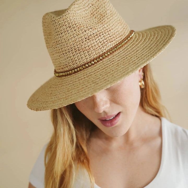 Riviera Fedora - Raffia Straw UV Sun Hat UPF50+ House of Ord - Cape Town