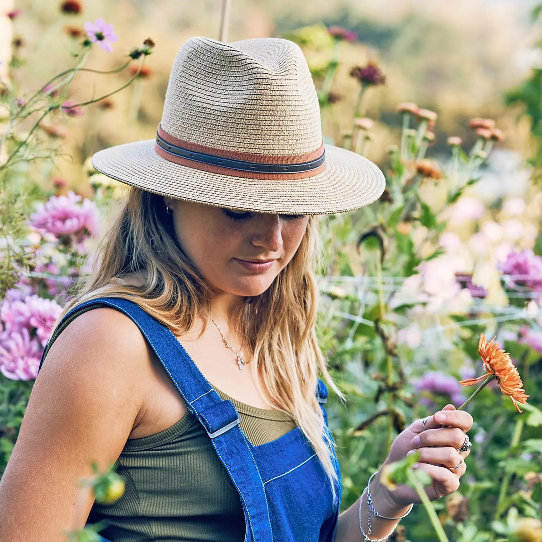 Chapeau de tous les jours 360FIVE - Chapeau de soleil de jardinage Hardy Fedora Camel